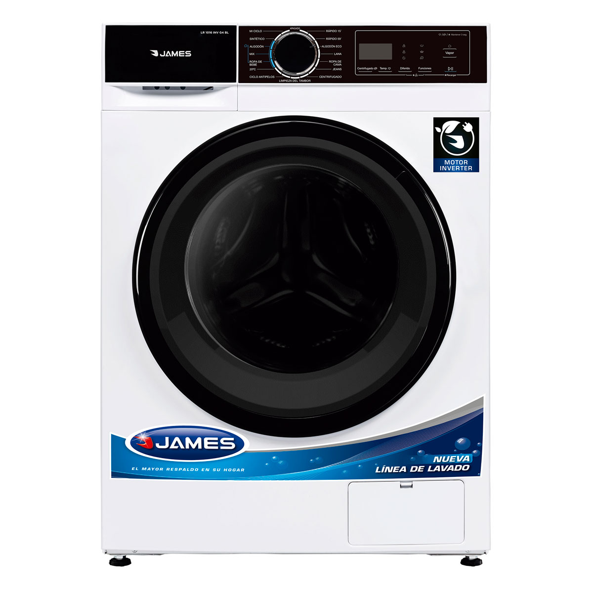 LAVARROPA JAMES INVERTER LR1016 BL G3 10,5 KG. CARGA FRONTAL BLANCO (40116)