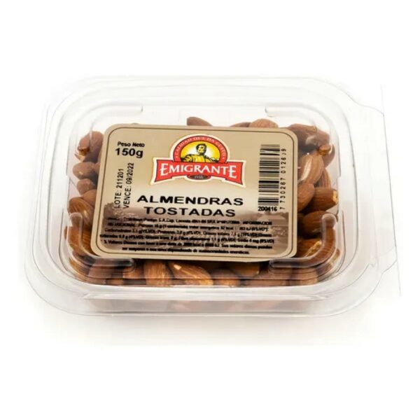 124202 ALMENDRA PELADAS,TOSTADAS S/SAL "R" 250 GRS. POTE