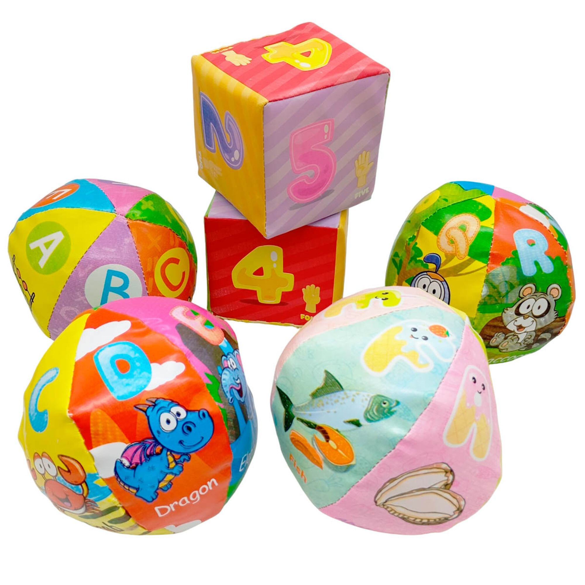 124370 JUGUETE RITER CUBOS Y PELOTAS BEBE X 4 UN. 2617BX1 (10609)