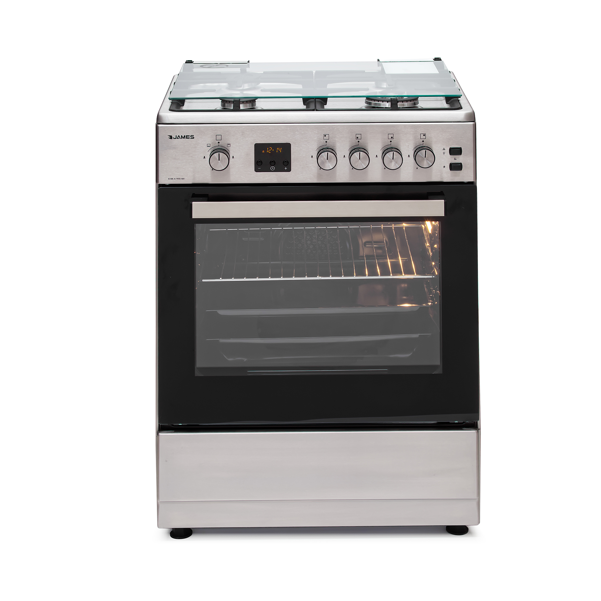 COCINA JAMES C26ATKS G3 60X55 4H.GAS H/GAS A/INOX. (6126)