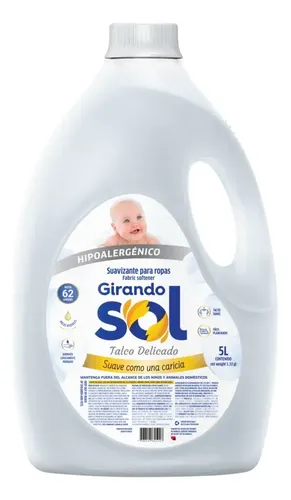 125020 SUAV. GIRANDO SOL 5 LT. HIPOALERGENICO TALCO DELICADO (247)