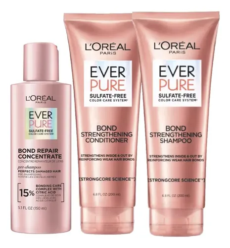 125057 PACK LOREAL EVERPURE SHAMPOO+ACOND 200 ML. BONDING (ZUY01877)