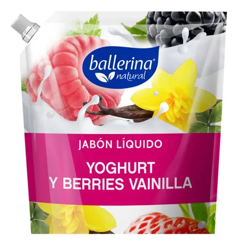 JABON BALLERINA LIQ. DP. 750 ML. YOGURT/BERRIES VAINILLA (7845)