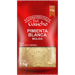 PIMIENTA BLANCA GRANO DEL GAUCHO 250 GRS. D. PACK (PBGDP0250)