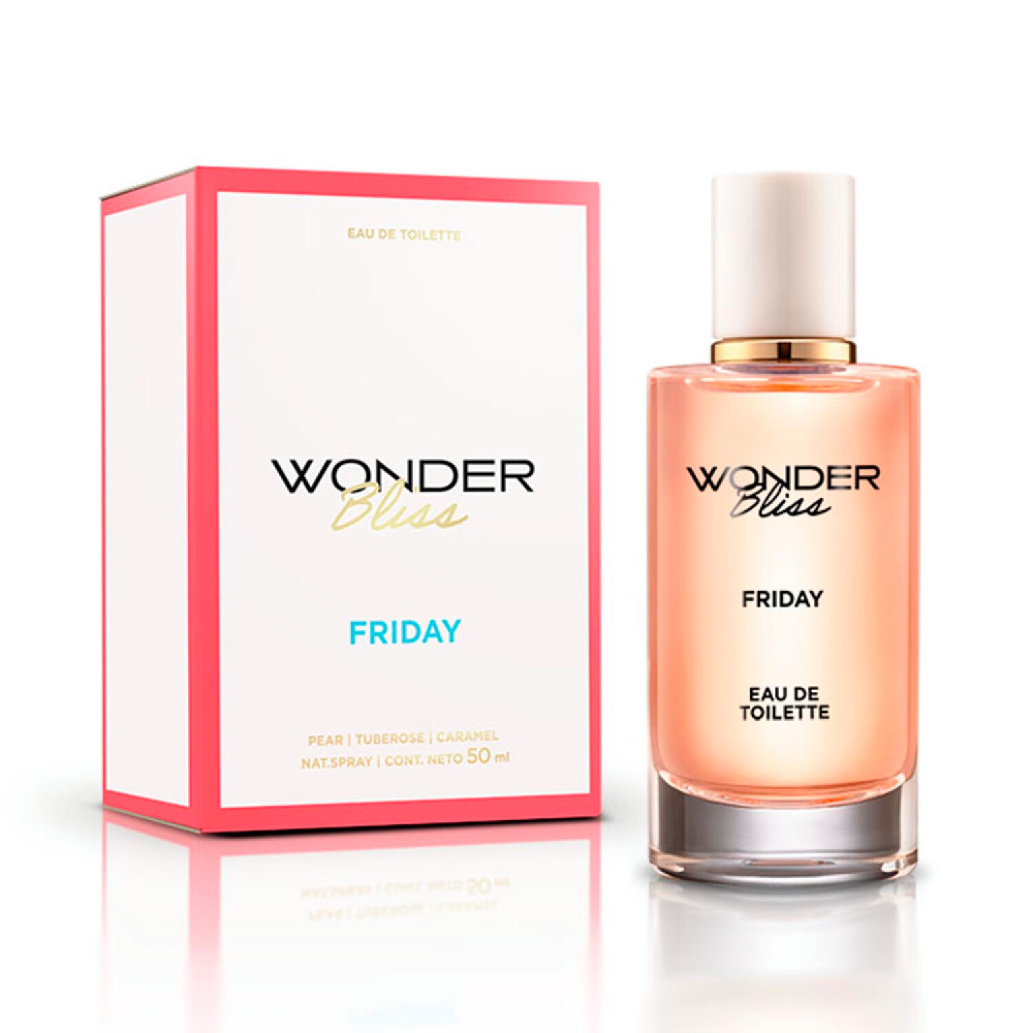 EAU DE TOILETTE WONDER BLISS FRIDAY NAT. SPRAY 50 ML. + PORTACOSMETICOS (5968)