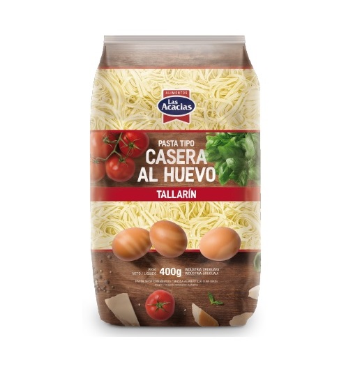 FIDEOS LAS ACACIAS AL HUEVO TIPO CASERO 400 GRS. TALLARIN (224044)