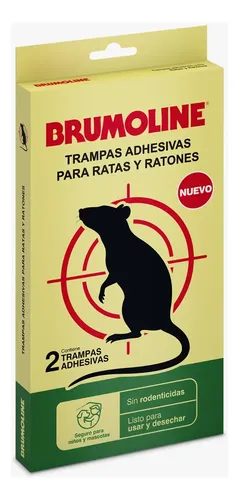 125834 TRAMPA P/RATAS-RATONES ADHESIVA BRUMOLINE 2 UN. (1031)