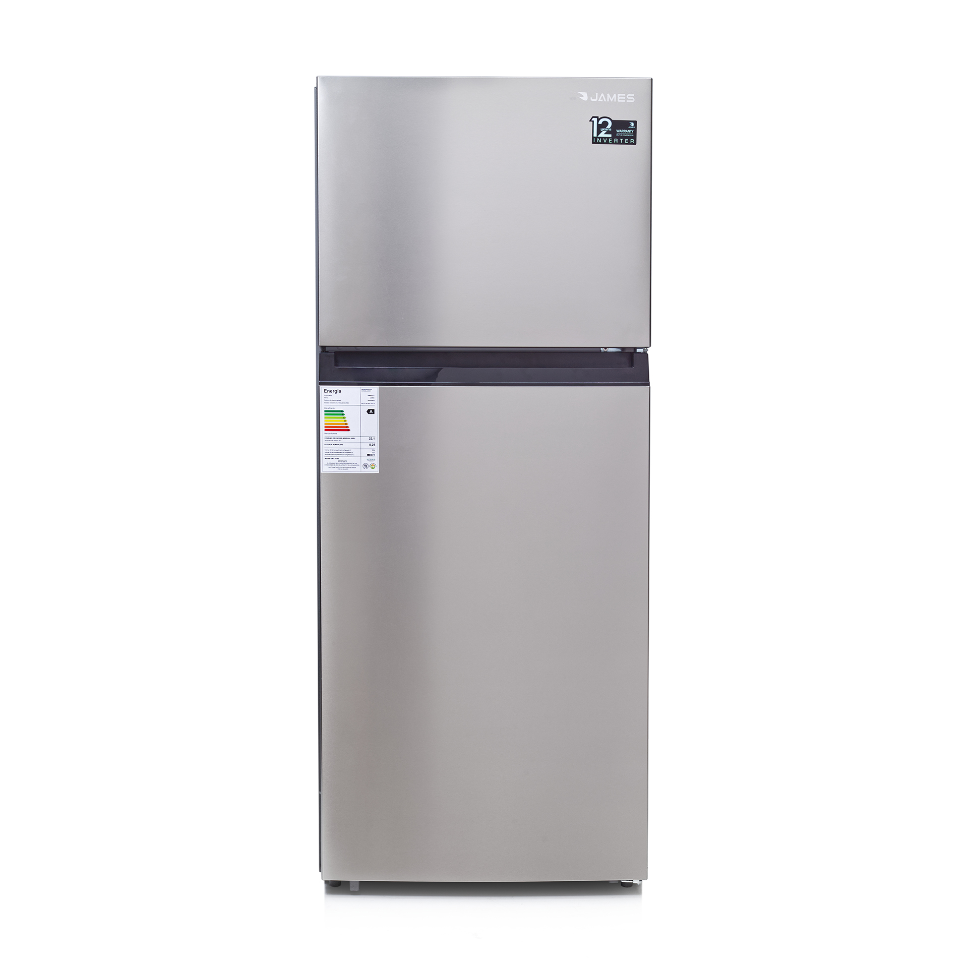126127 REFRIGERADOR JAMES RJE 571 INVERTER 411 L. F/SECO INOX. (41572)
