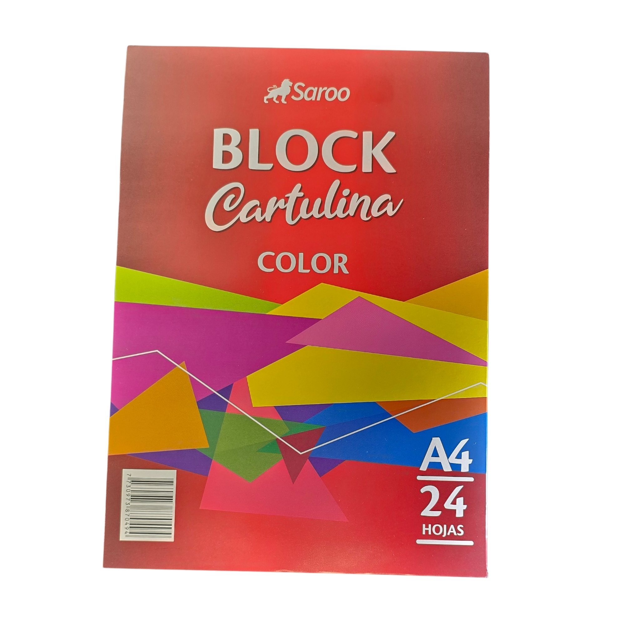 126478 BLOCK CARTULINA A4 COLOR SAROO 24 HOJAS 295 X 210 MM. (BLCART)