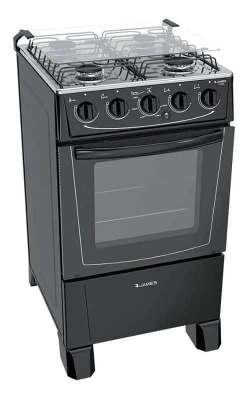 COCINA JAMES C105B S/GAS 4 HORNALLAS ENC. ELECT. BCA (3205)
