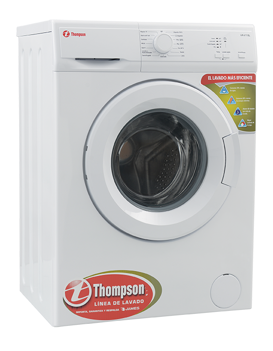 98336 LAVARROPA THOMPSON LR611 BL 6 KG. CARGA FRONTAL BCO. (3663)